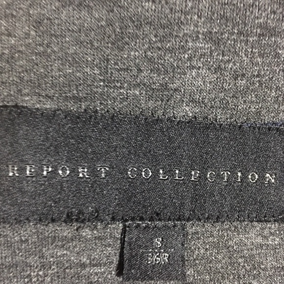 Soft Cotton blazer by report collection S 36 R dark charcoal gray EUC - Picture 3 of 10